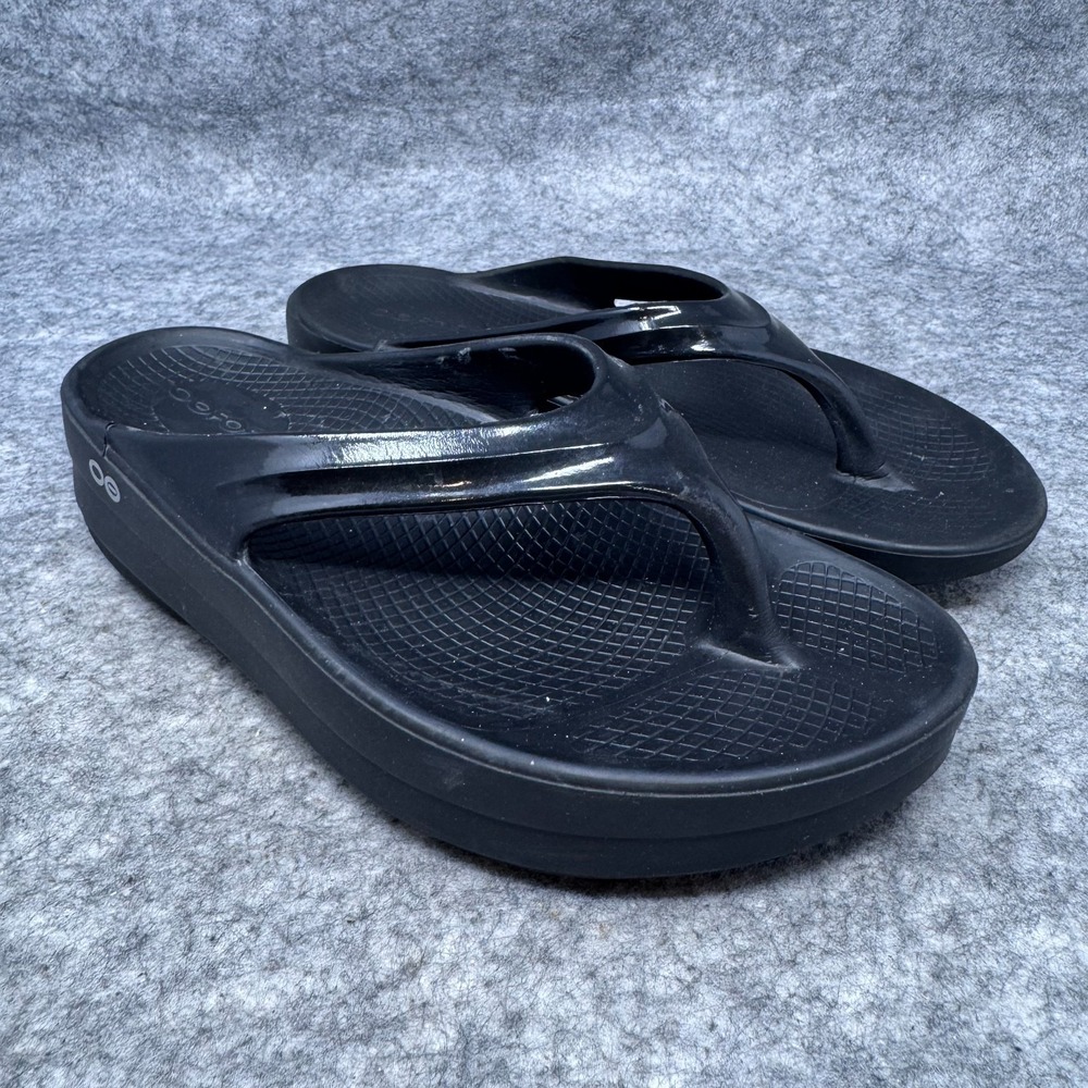 OOFOS OOmega OOlala Thong Platform Recovery Flip Flop Slip On Womens Size 8